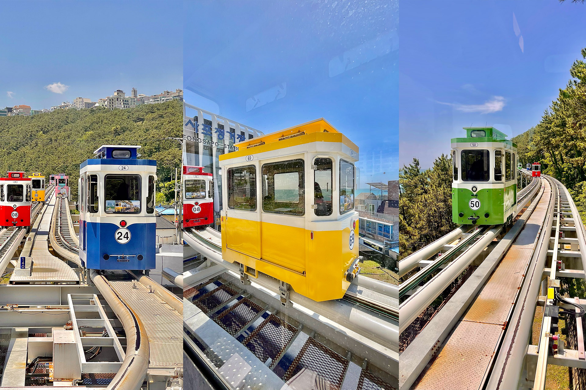 Des petits trains trop mignons à Busan – Haeunde Blueline Park