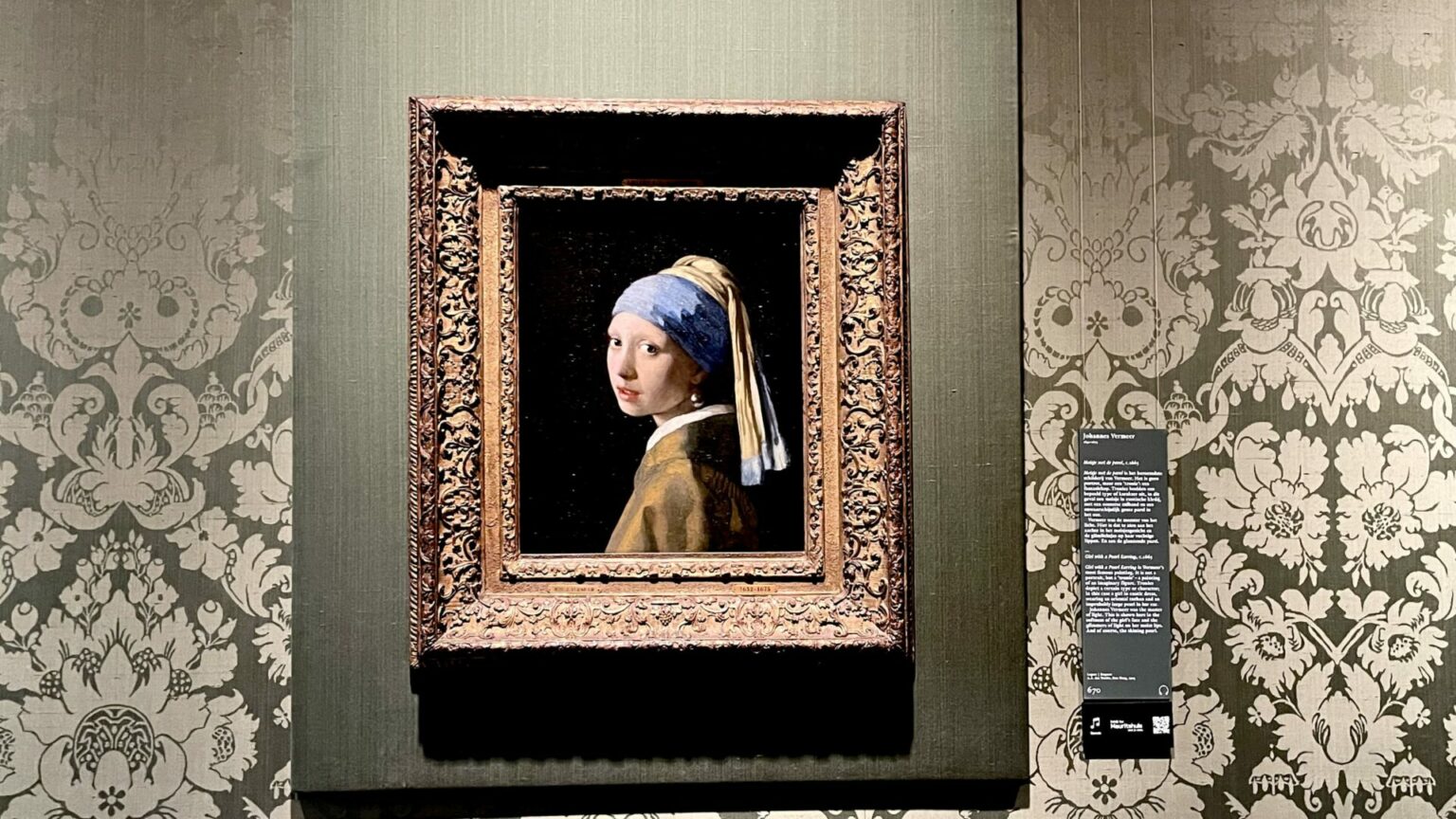 Peinture Jeune fille à la Perle d'après Johannes Vermeer